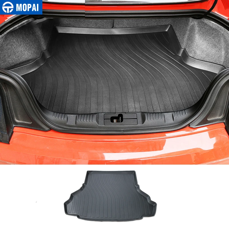 

MOPAI Rubber Car Interior Trunk Cargo Liner Floor Pad Mat Accessories For Ford Mustang 15 Up Car Styling