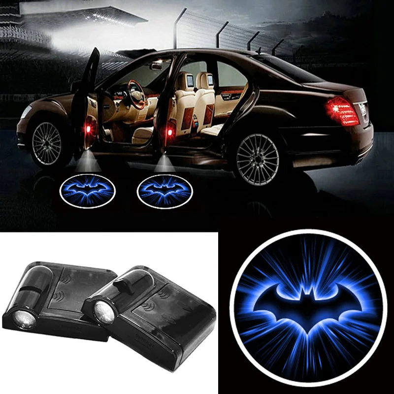 

2 X Wireless Car Door LED Projection Bat Projector Shadow Logo Light Welcome Lamps Magnet Sensor for Ford Focus Vw Skoda Golf