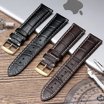 

20mmGenuine leather watch straps men women band Pin buckle bracelet for The Longines Master Collection Free tools Exempt postage