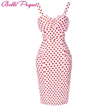 Women sexy Pencil Polka Dot Dresses Summer 2017 Sheath 50s Vintage Ladies club Plus Size Clothing Vestidos Bodycon office Dress