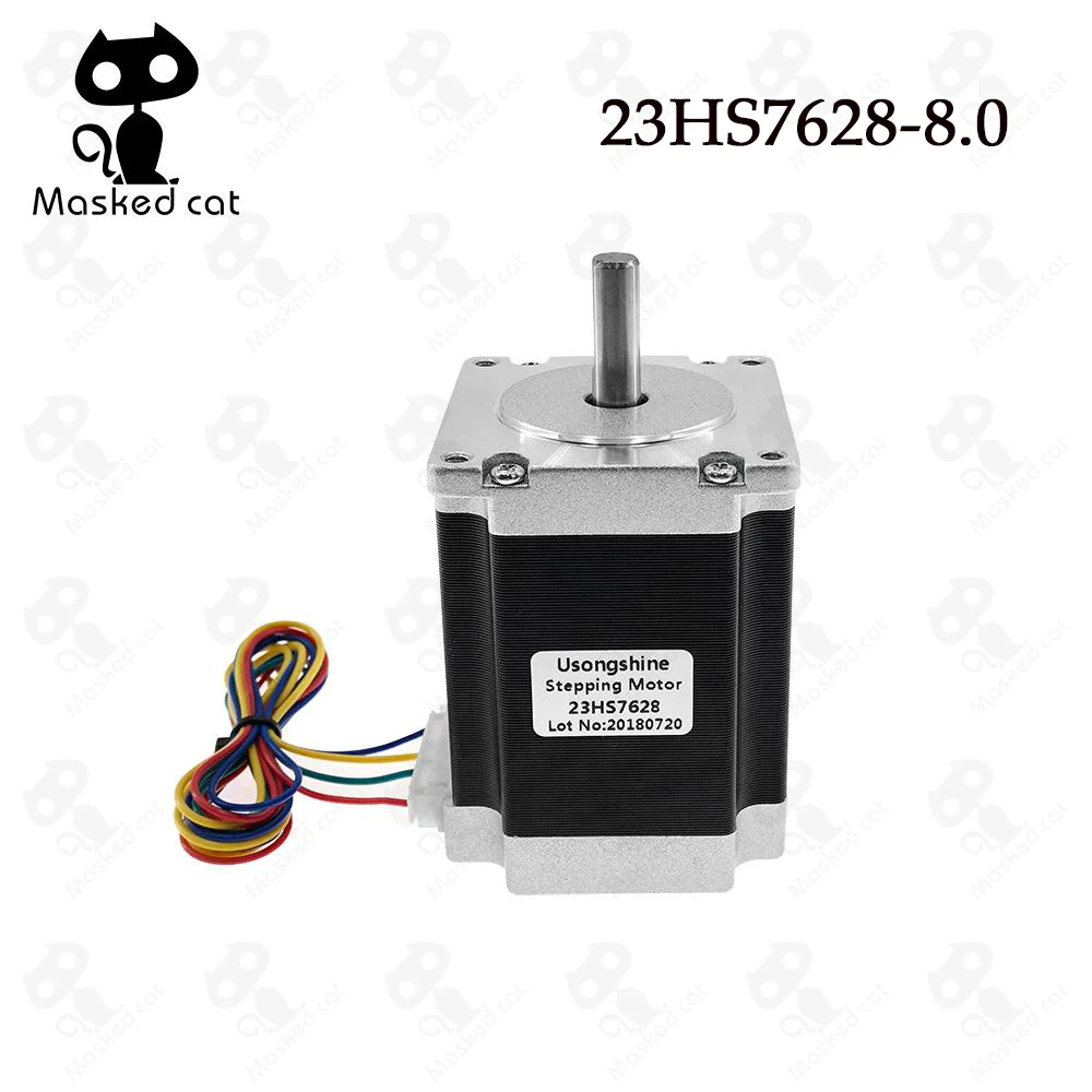 

Free shipping 8MM 1Pcs 2 phase, 4-Leads 20Kgcm 76mm CNC Nema 23 Stepper Motor,3D Printer 23HS7628 1.8deg