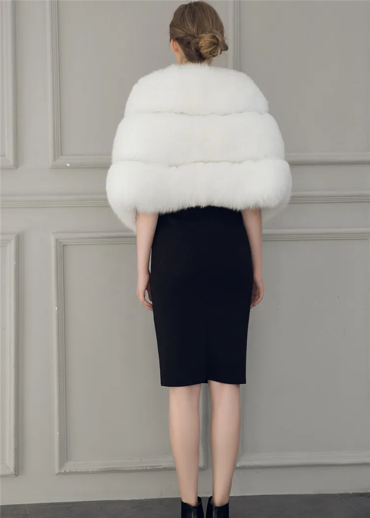 2018 Hcyo   Korean version of the imitation of rabbit fur shawl imitation water mane fur grass cloak vest women's coat (9)