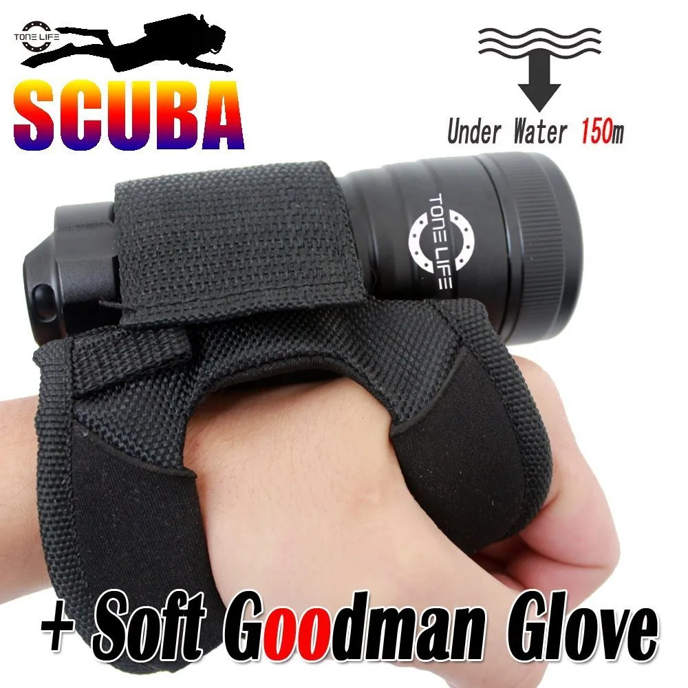 

800 lumens Scuba Dive Masks Light Cree U2 Led Diving Torch Underwater Flashlight Lamp Neoprene Goodman Glove (torch+glove)