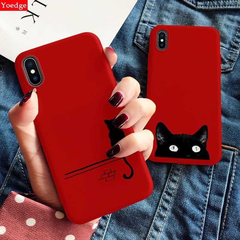 Phone Case For iPhone XS Max XR X 10 8 7 6 6S Plus Luxury Soft TPU Back Cover Colorful Animal Red Capa Fundas For iPhone X Case