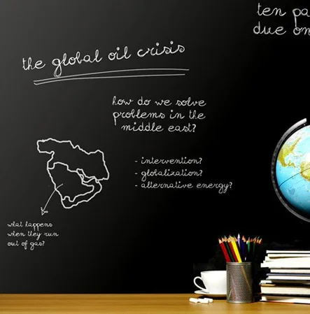 

1pc Chalkboard Black Board Sticker School Office Meeting Chalk Board Sticker Removable Vinyl Wall Stickers For Child Play Toy