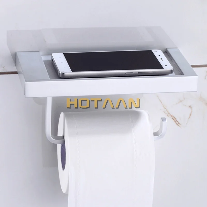 Окислительная отделка, твердый алюминиевый держатель для туалетной бумаги, аксессуары для ванной комнаты, держатель для туалетной бумаги, держатель для мобильного телефона, YT-1292