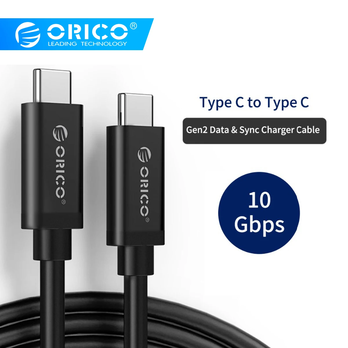 ORICO USB C كابل الهاتف المحمول نوع C كابلات USB C إلى USB C سريع شحن بيانات USB كابل لجهاز ماكبوك سامسونج s8 S9 هواوي P20