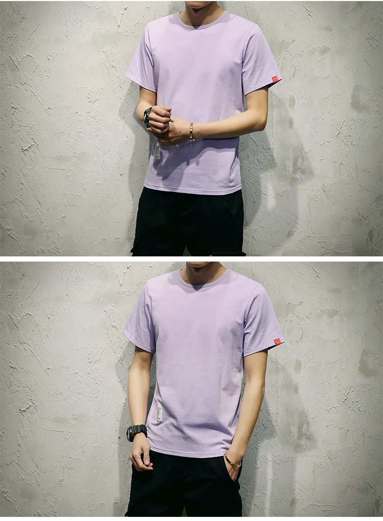 Privathinker Мужская футболка в стиле хип-хоп, летняя Мужская Уличная футболка в стиле Харадзюку, повседневные футболки, одноцветные Модные мужские футболки с коротким рукавом