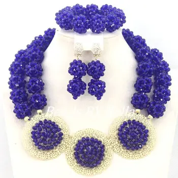 

2017 New Fashion African Beads Wedding Jewelry Set Crystal Beads Balls Necklace Gift Set Bridal Beads Set Free Shipping ABC1226