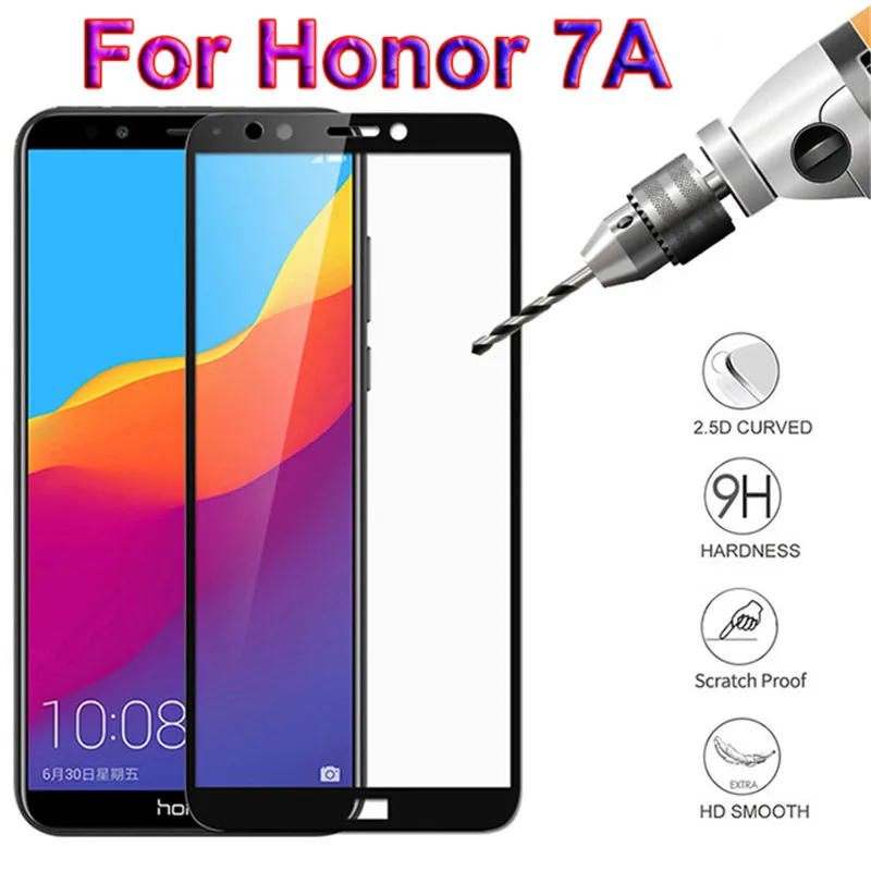 

Protective Glass On Honor 7A Tempered Glass For Huawei Huwei Honor7A A7 7 A Pro Screen Protector Glas HonorA7 Full Cover Film