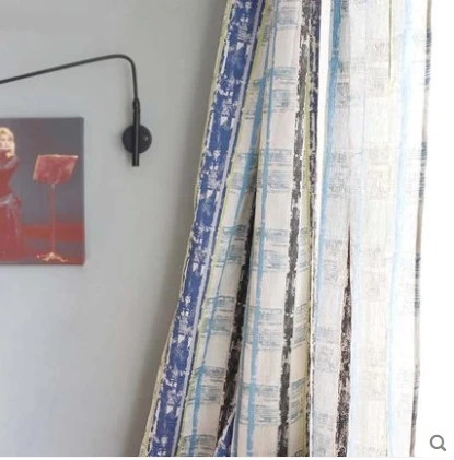 

Kingart Customized Bedroom Shading Curtains Cotton & Polyester Living Room Curtains With Hooks Plaid jacquard curtain