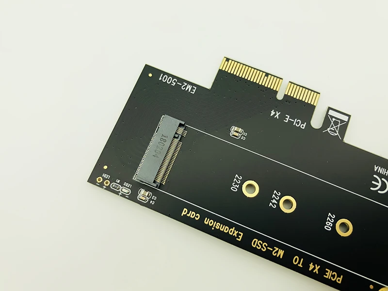 Гнездо M ключ M.2 NVMe SSD Адаптерная плата PCIe Поддержка PCI Express 3,0x4 2230 2242 2260 2280 Размеры M.2 SSD полной скорости карты расширения