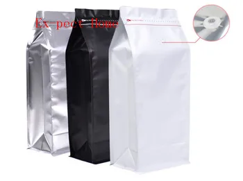 

200pcs/lot Coffee Bean Bag 1 KG Volume Coffee Bean Pouch With One Way Valve Zip Lock Packaging Food Storage Bags 3 Color