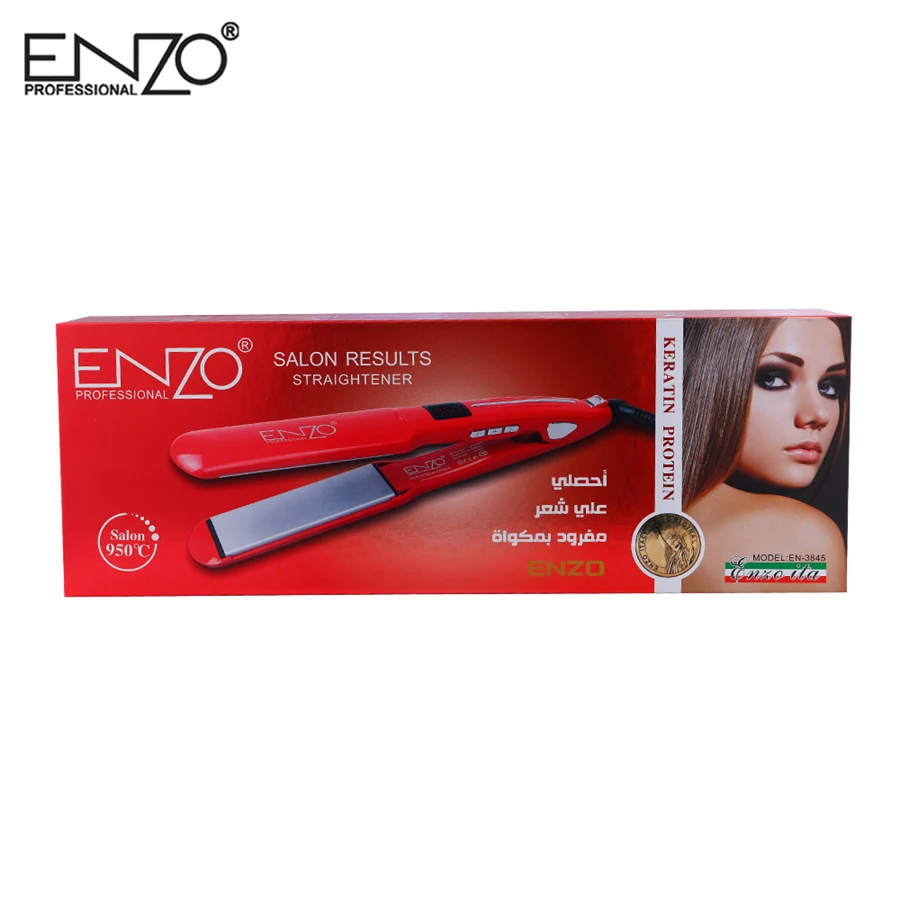 ENZO Professional керамика турмалин ионной Flat Iron ЖК дисплей выпрямитель для волос выпрямляет и кудри с регулируемой темп