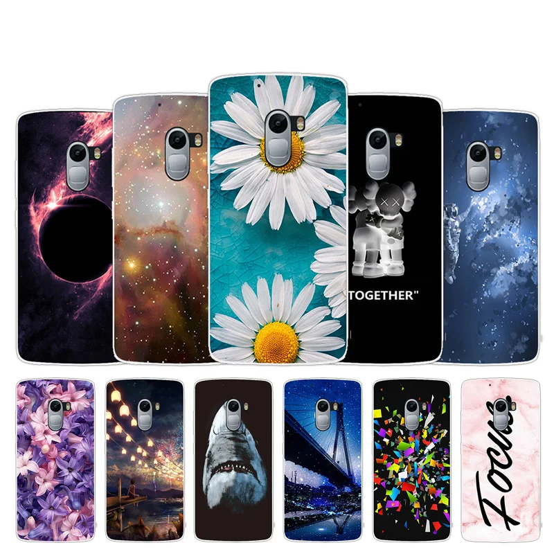 

For Lenovo Vibe K4 Note A7010 / Vibe X3 Lite Case Chrysan Design funda Silicon Soft TPU Phone Back Cover Coque Protection