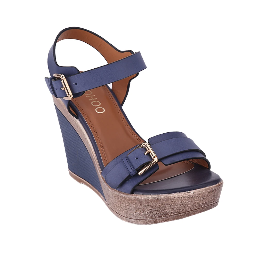 

2019 New Sandals Platform Wedges Shoes for Women High-Heeled 11cm Camel Fashion Adjustable Buckle Strap Ladies Shoes Comfortable