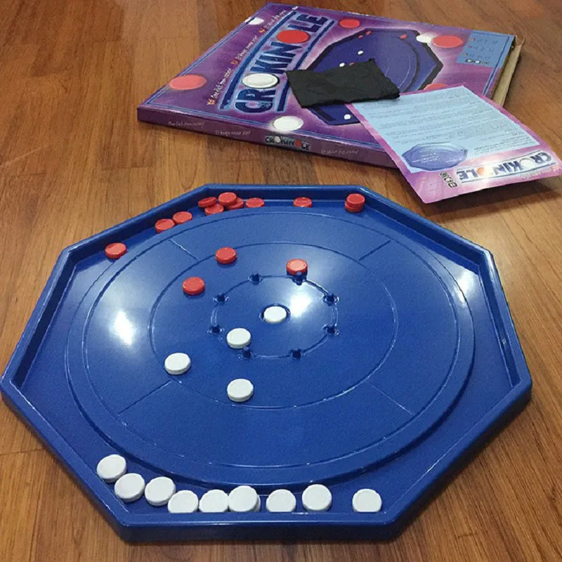 Канада Crokinole Игра настольная игра игры для взрослых детей семья школа пары играть настольная игра s 48x48 см - Цвет: Синий