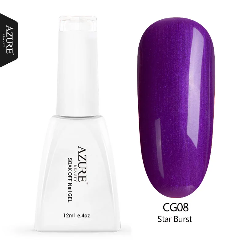 Лазурный красивый модный фиолетовый цвет УФ светодиодный Гель-лак для ногтей 120 цветов Гель-лак для нейл-арта Блестящий УФ-Гель-лак для ногтей - Цвет: CG08