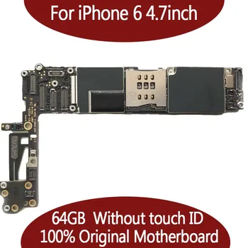 

64GB IOS system logic board for iphone 6 4.7inch 100% Original unlocked motherboard without touch ID Mainboard+chips