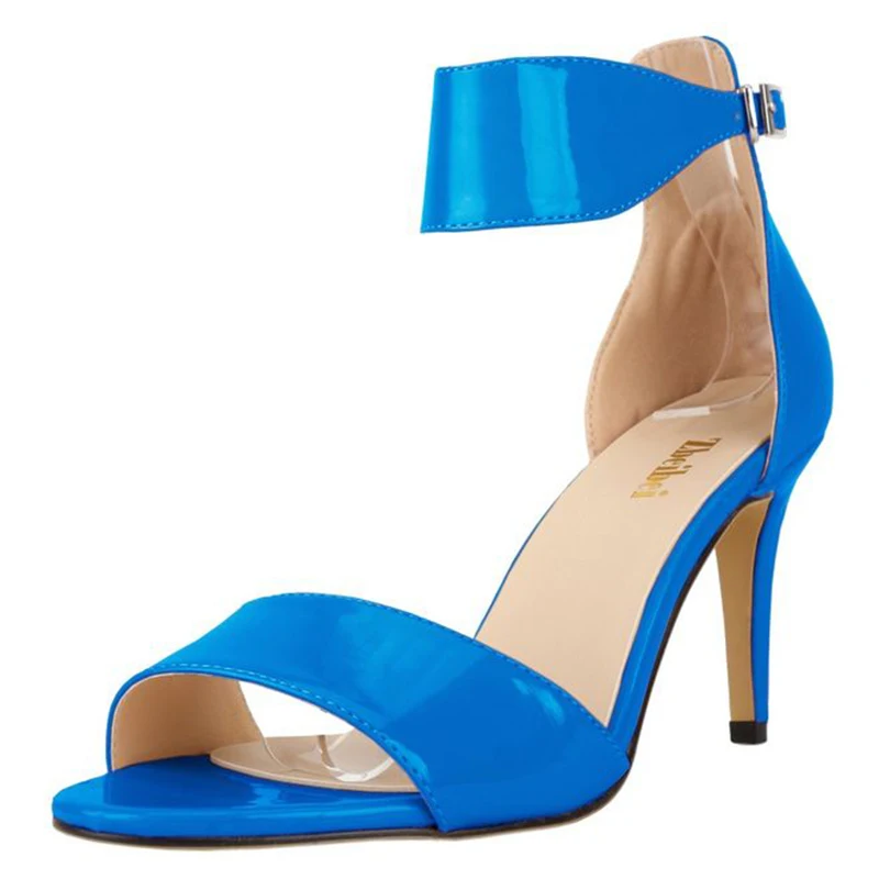 

New summer sandals, fine heels, open toes, mature lacquer leather women's single shoes fine heels and high heels women sandals