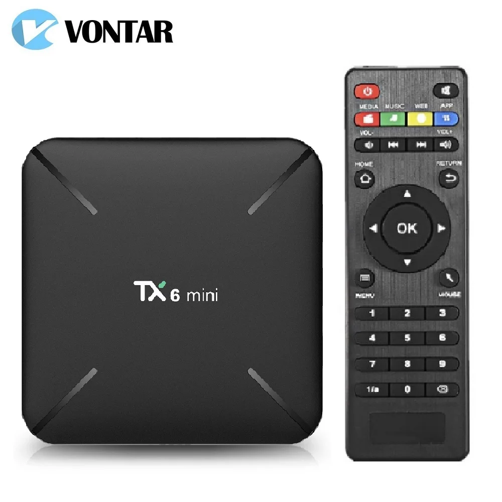 TX6 الروبوت 9.0 تي في بوكس أندرويد 4 GB 64 GB Allwinner H6 رباعية النواة Wifi HDR 4 K Tanix 4 GB 32 GB مشغل الوسائط TX6mini 2G 16G