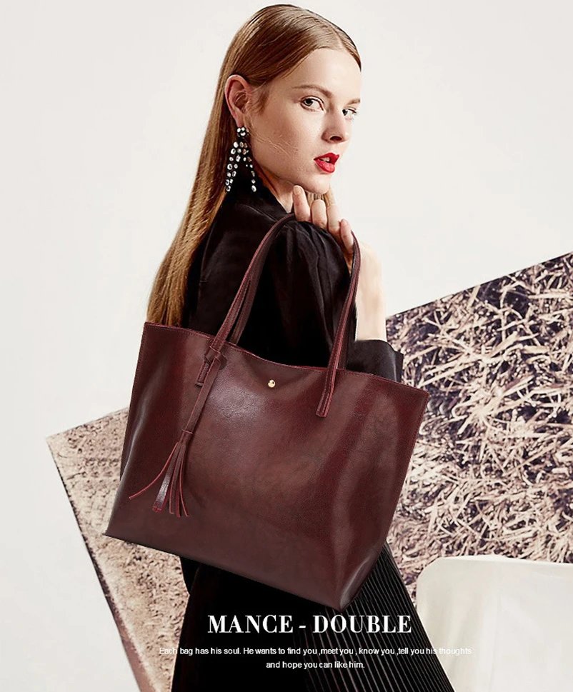 Nevenka Leather Handbag Women Casual Totes Female Shopper Ladies Shopping Bags Large Capacity Bags Vintage Bag for Women 201807