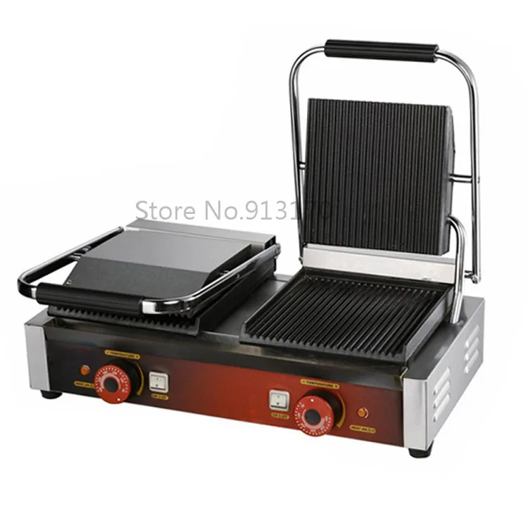 Panini Grill, Sandwich Contact Grill Electric Griddle Double Heads