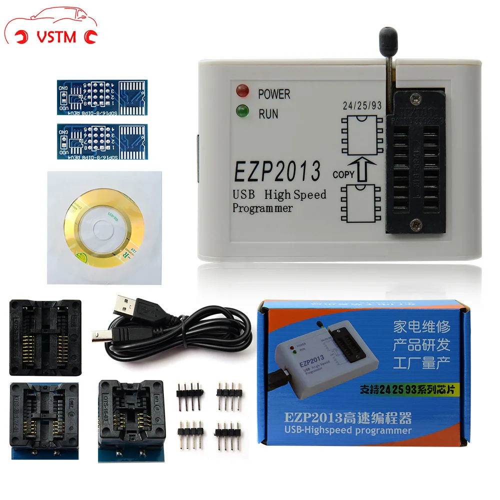 

VSTM EZP2013 EZP2019 EZP2010 high-speed USB SPI Programmer Programming Tool 24 25 93 EEPROM 25 flash bios chip support WIN7 WIN8