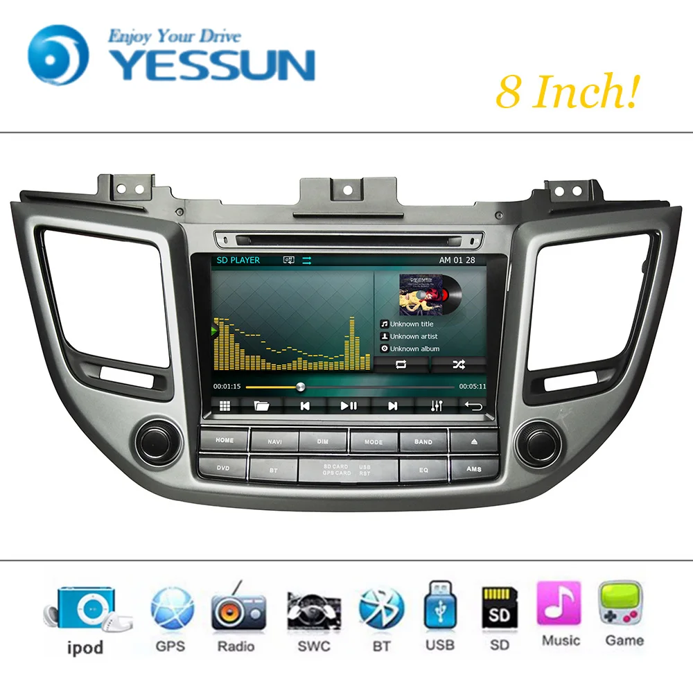 Top Car DVD Player Android Wince System For Hyundai Ix35 2016 Autoradio Car Radio Stereo GPS Navigation Multimedia Audio Video 4