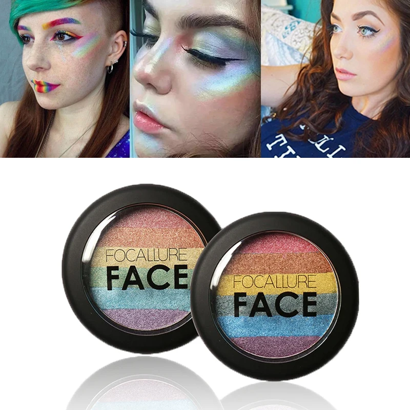 focallur Highlighter high light & eyeshadow Bronzer makeup pearl pink