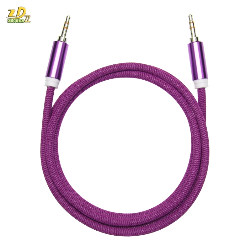 1 5m art 3 5mm cloth Fabric Braid 3 5 jack to jack aux cord Audio Cable for iphone Car MP3 Headphone Speaker AUX Cable 100pcs