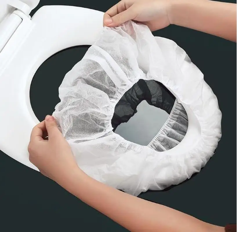 

12Pcs Travel Toilet Cover Disposable Toilet Seat Cover Toilet Mat Toilet Paper Pad Wc Mat Camping Bathroom Accessiories wc cover