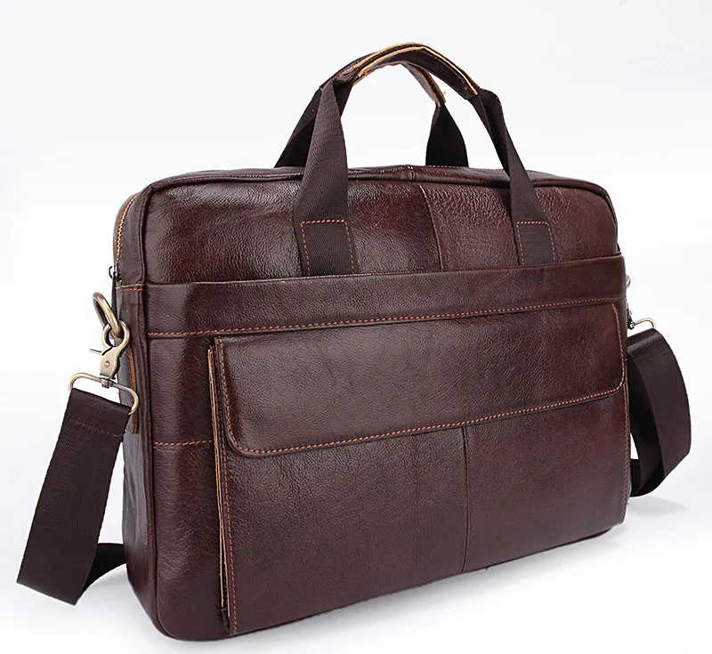 2017 Men Casual Briefcase Business Shoulder Genuine Leather Bag Men Messenger Bags Computer Laptop Handbag Bag Men's Travel Bags