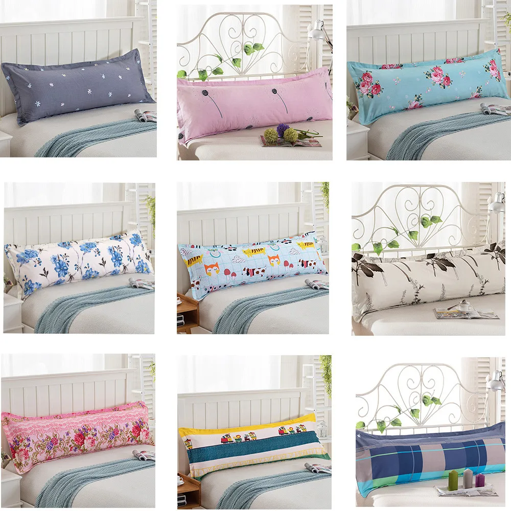 

Comfy Home Print Long Body Double Pillow Cover Protector Cotton Pillowcase Cotton 48x120cm Pillow Cover #30