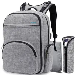 BRINCH подгузник мешок детские пеленки сумка рюкзак с usb-портом для зарядки большой емкости рюкзак с надписью MOM Органайзер-вставка для