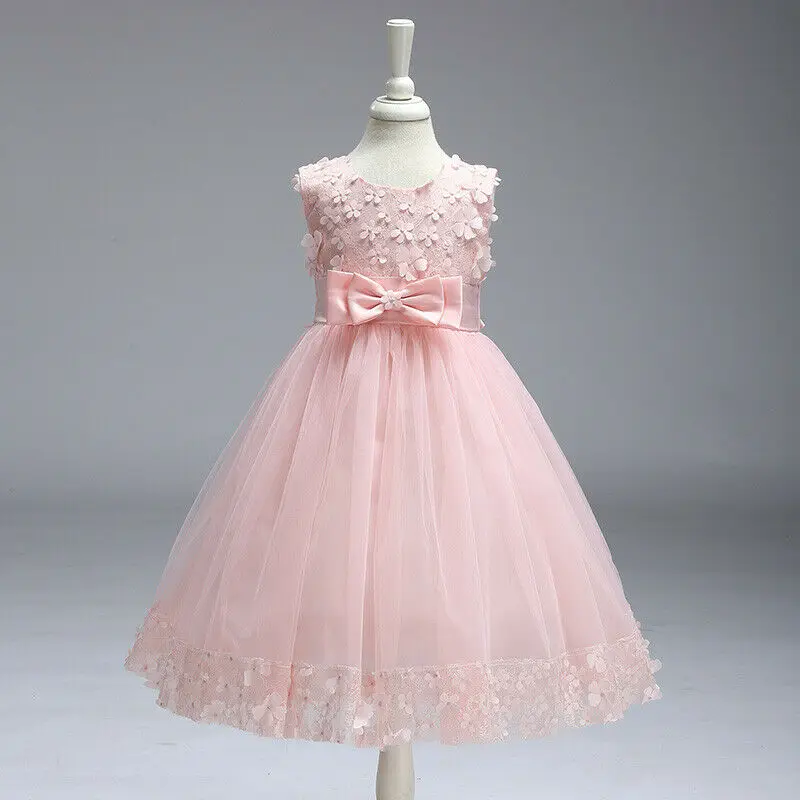 

IMCUTE Flower Girls Ball Gown White Princess Dress Kids Girls Party Wedding Dress Formal