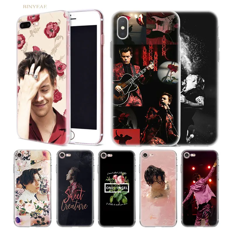

Harry Styles One direction TPU Phone Case Cover for iphone X XS XR XS Max 5 5SE 5C 6 6S 7 7S 8 Plus 10 Transparent Soft shell