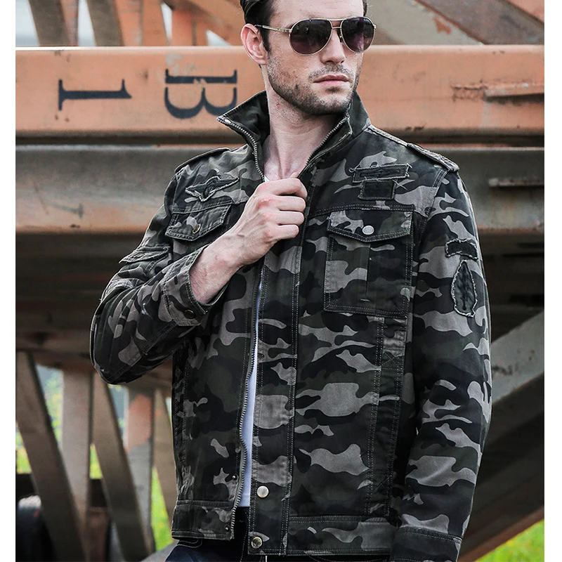 2018 spring Autumn Camouflage jackets men streetwear casual coats loose parka men Military fashion jackets men casaco masculino
