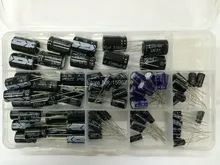 9values 90pcs 16V 22uF 47uF 100uF 200uF 330uF 470F 1000uF 2200uF 3300uF mix Electrolytic capacitor kit with free storage box