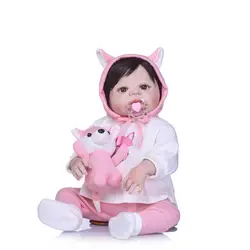 NPKCOLLECTION 55 см силиконовые куклы Reborn Lifestyle мягкая принцесса кукла реборн детские игрушки для девочек Bebe живые возрождается модные подарки