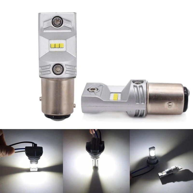 

New 1PC Car LED Fog Head Tail Light Bulb S25 1157 30W CSP 6SMD Headlight Auto Reversing Braking Lights CSL2018
