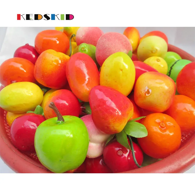 

High-grade Mini simulation Fruit Vegetable Kitchen Toys Early Development and Education Toy for Fruit cognition Random style