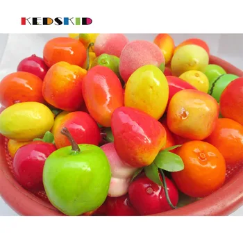 

High-grade Mini simulation Fruit Vegetable Kitchen Toys Early Development and Education Toy for Fruit cognition Random style