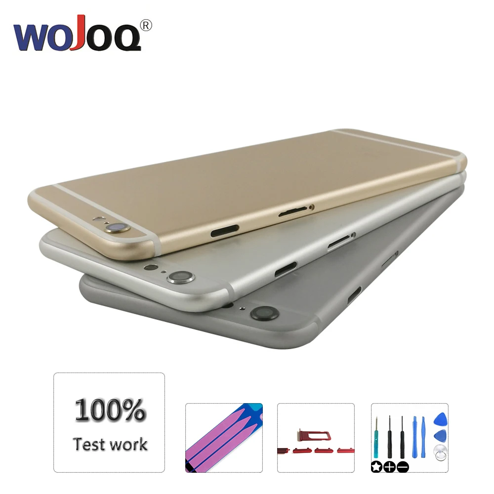 

WOJOQ Back Battery Cover For iPhone 6 6s Plus Rear Door Housing Case Middle Frame Replacement Back Housing For iphone6 & IMEI