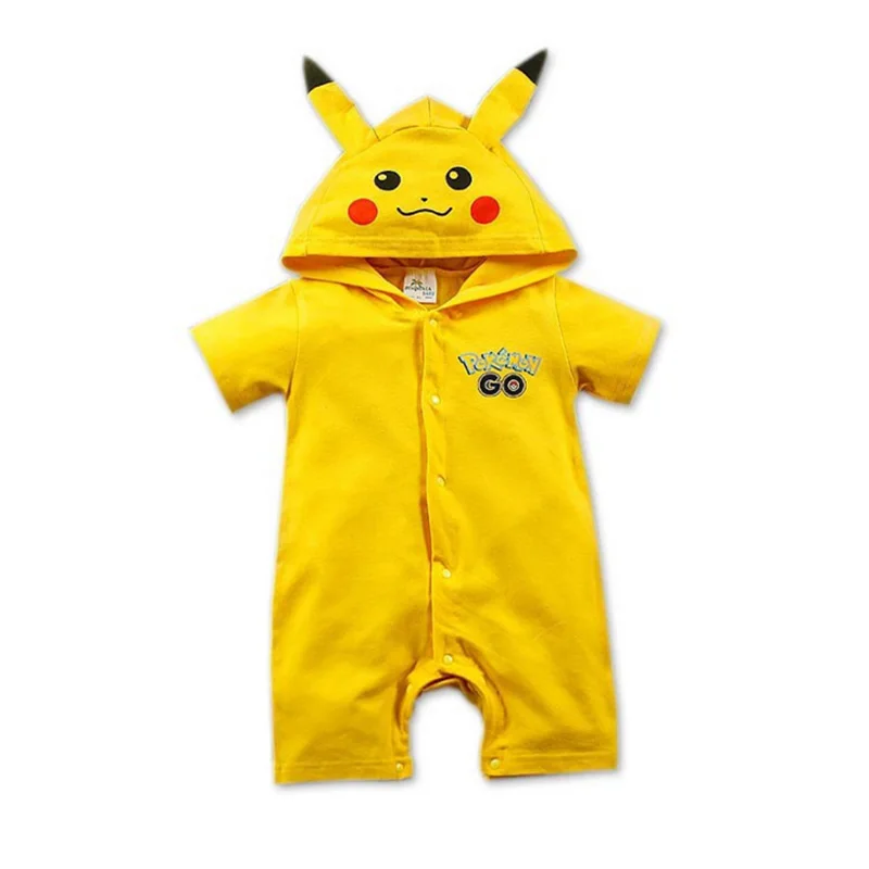 

Summer Baby Pikachu Jumpsuit Rompers Toddler Infant Boy Girl Party Pikachu Clothes Outfit Newborn Babies Jumpsuit onesie