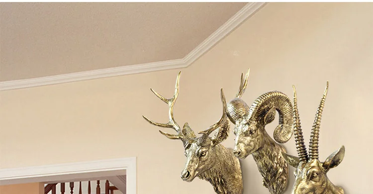 Американские животные голова оленя Висячие настенные фрески подвесные украшения дома аксессуары кофе бар/отель Декор