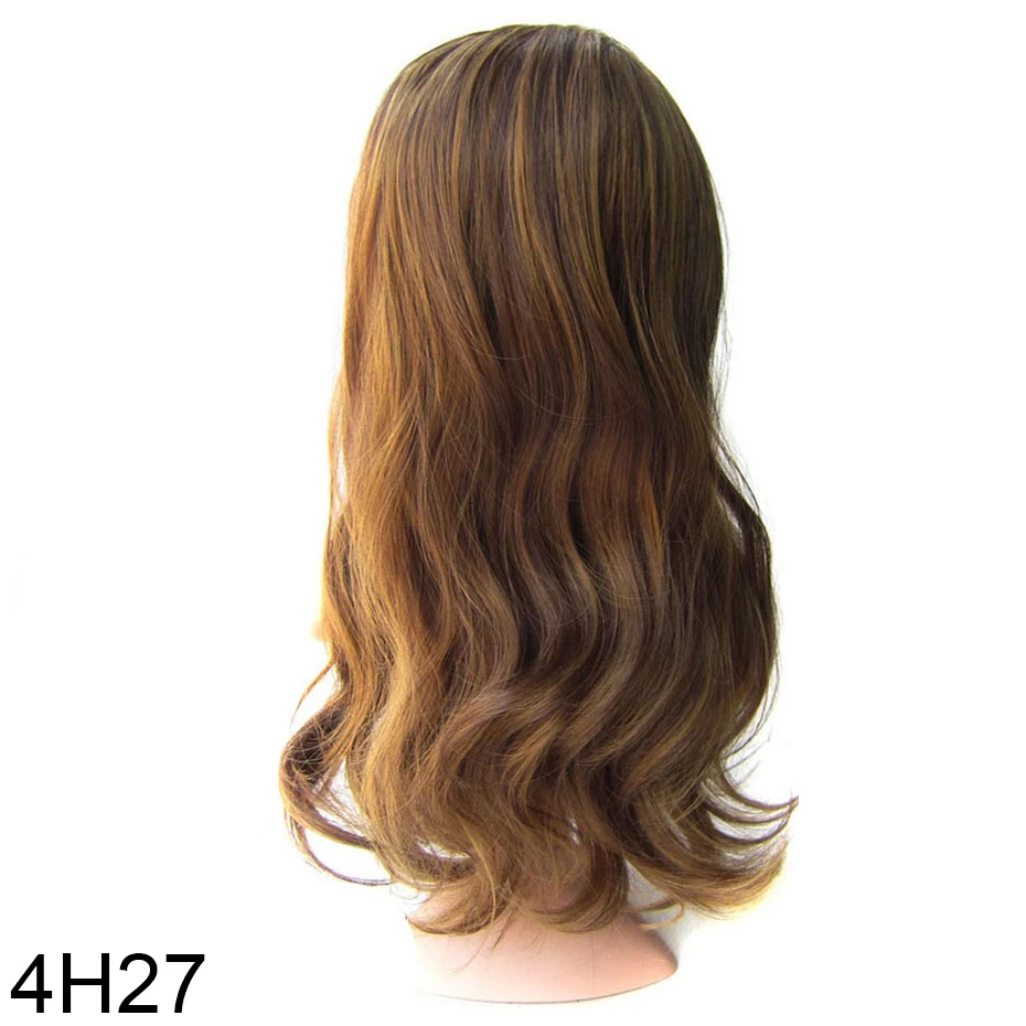 Similler 2" Длинные Волнистые Ombre синтетические волосы половина парики для женщин термостойкие волокна афро 18 стиль для доступных смешанных цветов - Цвет: 4H27