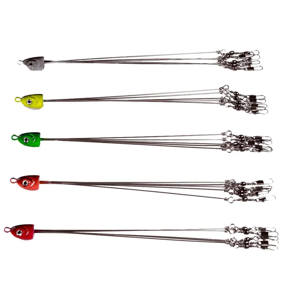  5pcs Umbrella Fishing line Rig 5 Arms Alabama Rig Head Swimming Bait Bass with Swivel Snap Connecto
