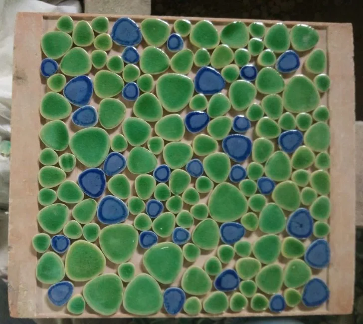 Achetez en gros vert carreaux de galets en ligne à des grossistes ...