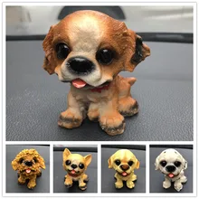 Автомобильные украшения Милая эмуляция собака кукла качающаяся голова орнамент с изображением собак украшение подарок для салона автомобиля домашняя комната